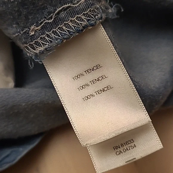 LIKE NEW Y2K Kenneth Cole Reaction Denim Look with Western Trim Mini Dress/Tunic - Picture 8 of 13